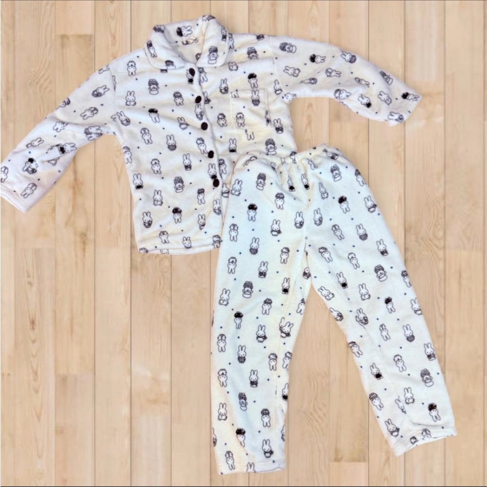 Rare Dick Bruna Miffy Cream Pajama PJ set size XS